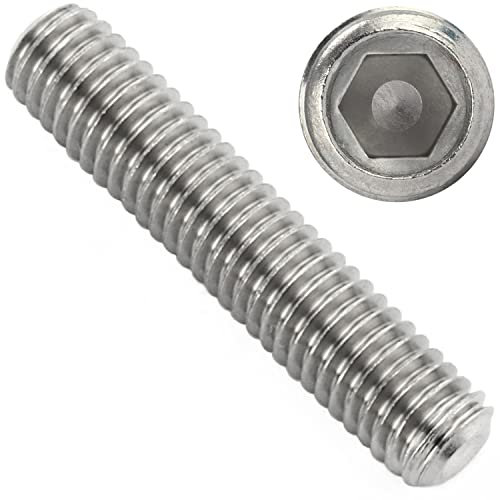 OPIOL QUALITY® Gewindestifte mit Innensechskant und Kegelkuppe DIN 913 M12x80 mm aus Edelstahl A2 V2A (10 Stück) Madenschrauben Gewindestift Schrauben Gewindeschrauben