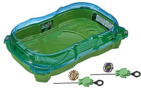 Hasbro Beyblade Burst Turbo Slingshock Cross Collision Battle Set – Komplettes Set mit Beyblade Burst Beystadium-Arena, Battling Kreiseln und Startern – Alter 8+