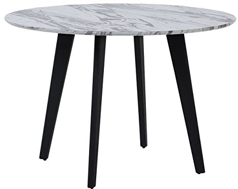 Beliani Eleganter Esstisch Marmoroptik 110 cm rund modern Mosby