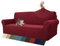 MAXIJIN Jacquard Sofabezug 3 Sitzer 1 Stück Couch Bezug rutschfest Schonbezug Sofa für Wohnzimmer Stretch-bezüge für Hunde Haustiere mit Anti-Rutsch-Schäume (3 Sitzer, Weinrot)