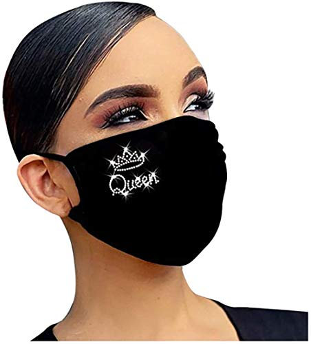 Youning Glitzer Weihnachtsmotiv Mundschutz 3D Weihnachten Waschbar Baumwolle Stoff Mund-Nasenschutz Tücher Nasenclips Baumwolle Elegant Face Halstuch Schal Weihnachtsmotiv Multifunktionstuch