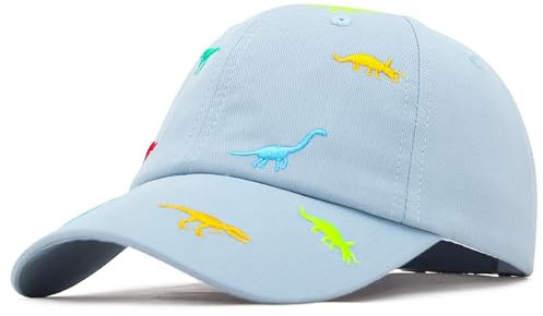 GEMVIE Cappello con Visiera Neonati Bambino Estivo Cappellini da Baseball Cotone Berretto Baseball Strisce Protezione Solare Regolabile (Blu)