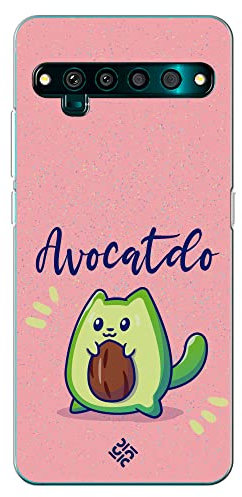 Movilshop Étui pour [TCL 10 Pro ] Dessin mignon [Avocatdo] en silicone souple transparent coque coque de protection gel pour smartphone.