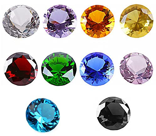 CYIOU 10 STÜCKE Kinder Diamanten, Dekorative Diamanten, Farbsteine, Piratensteine Set, Häufig Verwendet für Tisch Dekoration Hochzeits Dekoration (Farbe)