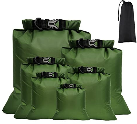 6 Pcs Waterproof Dry Bags Dry Sack Dry Pouch Portable Big Capacity Combo Pouch Snorkeling Bag Drifting Bag for Travel Rafting Drifting Swimming Snorkeling Camping Cycling Fishing Kayak Accessories