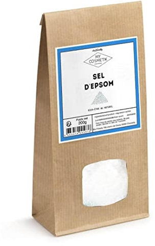 MY COSMETIK - Bittersalz - Entspannendes, peelendes und remineralisierendes Salz - Für Bäder, Peelings und Behandlungen - 100% rein und natürlichen Ursprungs - 200 g im Kraftbeutel