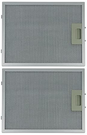 easyPART Kompatibel/Ersatz für respekta MIZ2009 Metallgitterfilter Fettfilter 2 Stück rechteckig Metall 320x260mm Dunstabzugshaube MIZ 2009 mit einseitiger Entriegelung für Hauben CH3300 Ch22099