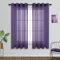 Violette, durchsichtige Vorhänge, 160 cm lang für Mädchen, Kinderzimmer, Ösen, violett, pflaumenfarben, königsblau, dunkelviolett, Vorhang, Fenster, Voile, 160 cm lang, Set 2 Paneele