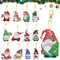 BOYATONG 12 Set 5D Diamond Painting Weihnachten, DIY Malerei Schlüsselbund Weihnachtsmann Diamond Painting Sticker für Kinder, Schlüssel Anhänger Weihnachts Wichtel Set Doppelseitige für Geschenkidee