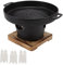 Mini Barbecue sans Fumée Ensemble de Barbecue à Charbon de Bois Barbecue de Style Japonais Barbecue Rond D'intéRieur avec Base en Bois pour Camping, Barbecue à la Maison(#2)
