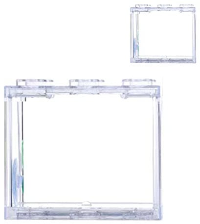 Miniatur-Aquarium, Tragbar, Transparent, Kleines Betta-Aquarium, Exquisit Glänzend, für Fische und Reptilien (Gewöhnliches Transparent)