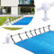 VA-Cerulean Pool Aufrollvorrichtung, Mobiles Aufrollsystem Pool Zubehör für Poolplanen, Solarplane inkl. Bänder, 1.05-6.15m