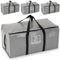 B Barlborough Barlborough Storage Bags Extra Large 4 Pack | XXL Moving Bag for House Move Clothes Storage Laundry | Loft Storage Bag with Zips Duvet Winter Clothes Camping Garage Shed | Grey