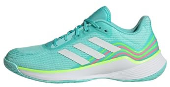 adidas Femme Novaflight Volleyball Shoes Chaussures, Flash Aqua/Cloud White/Lucid Lemon, 40 2/3 EU