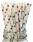 LUMOUS ROLA Paper Straws, Drinking Straws Assorted Bio Degradable Drinking Paper Straws Wedding Party, Party Straws, Restaurant, Juice Drinking Straws (25X White with Red Blue Stars)