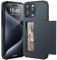 ACOCOBUY Compatible with iPhone 15 Pro Max Case with Card Holder Shockproof Protective Dual Layer Hidden Credit Card Slot Heavy Duty Wallet Phone Cover Armor Back Shell 6.7 inch for Men Women Navy