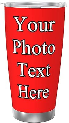 Gobelet isotherme personnalisé en acier inoxydable avec texte photo, tasse à café de voyage personnalisée, tasse à eau personnalisée, tasse de voiture, cadeaux pour hommes, femmes, papa, maman