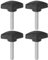 QUARKZMAN 4 Stück Rändelschrauben M6 x 35mm Flügelschraube mit T-förmige Handgriff, Verzinkte Kohlenstoffstahl Gewindebolzen Daumenschrauben 36mm Spannschraubenknopf für Schnellentfernung