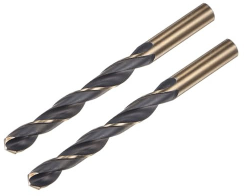 QUARKZMAN 2 Stück Jobber Bohrer 12,5 mm (0,492) Schwarz Nitrid & Gold Titanbeschichtetes M2 Hochgeschwindigkeitsstahl (HSS) Spiralbohrer für Edelstahl Aluminiumlegierung Metall