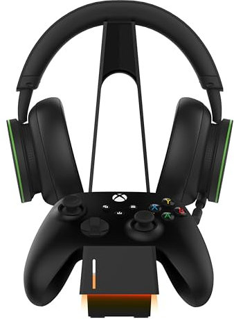 snakebyte Xbox Controller & Headset Ladestation - offiziell lizenziert, 2Std. Schnellladung für Xbox Series X|S/One Controller & Wirelles Headsets, inkl. Controller Akku, 5 Jahre Garantie (Weiß)