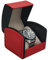 WisePoint Single Uhrengehäuse, PU Lederuhr Reisekoffer mit abnehmbarem Kissen, Schmuck Aufbewahrungskoffer Organizer Portable Square Watch Box Armband Halter für Uhren (rot)