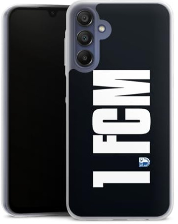 Slim Case kompatibel mit Samsung Galaxy A15 Silikon Handyhülle transparent Hülle extra dünn 1. FCM Offizielles Lizenzprodukt 1. FC Magdeburg