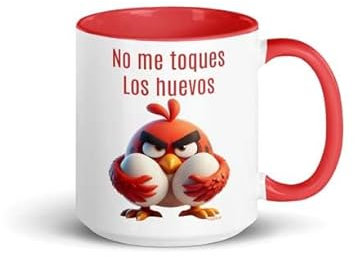 Taza cerámica con frase No me toques los huevos