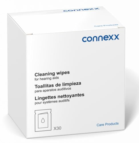 Connexx 30er Hörgeräte-Reinigungstücher Hörgerätereinigungstücher Reinigungstücher Cleaning Wipes für alle Hörgeräte (1X 30er)