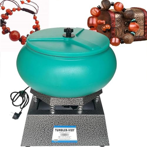 Tambour Polissage Vibrant,Polisseuse à Manchon,Solide Et Stable, Forte Capacité Charge,Fonctionnement Pratique,Pour Le Meulage Et Le Polissage Surface Pièce, Accessoires Bijoux