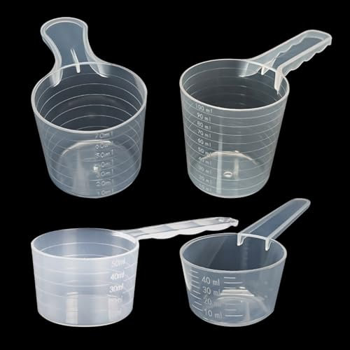 FSSTUD 4 Pcs Small Plastic Measuring Scoops Kitchen Measuring Spoons Baking Powders Measuring Scoops Protein Powder Spoon Scoop Coffee Tablespoon Scoop with Short Handle