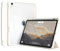 KVTVOU Hülle für iPad Air 11 Zoll 2025 M3 / 2024 M2, für iPad Air 5. / 4. Generation 2022/2020 10,9 Zoll, Transparente Hardcover Rückseite, Integrierte Stifthalter, Auto Wachen/Schlafen, Cremeweiß