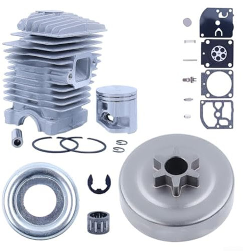 Zilimontt Kit de piston de cylindre pour tronçonneuse MS211 MS181 MS171 MS171C MS181C MS211C pièce de rechange pour tronçonneuse 40 mm