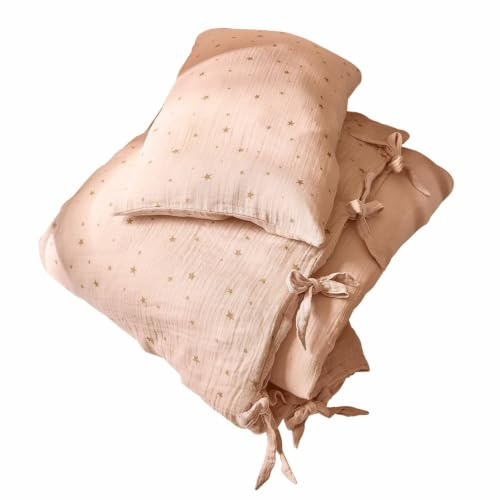Loberon Baby-Bettwäsche Vianne, rosa/Gold