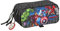 safta Avengers Ventta Federmäppchen mit 3 Fächern, für Kinder, ideal für Kinder im Schulalter, bequem und vielseitig, Qualität und Widerstandsfähigkeit, 21,5 x 8 x 10 cm, Schwarz, M, Casual