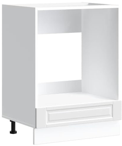 IKAYAA Armario para Horno Empotrado Porto, Mueble Bajo para Horno, Modulos de Cocina, sin encimera, Blanco 60 x 46 x 81.5 cm