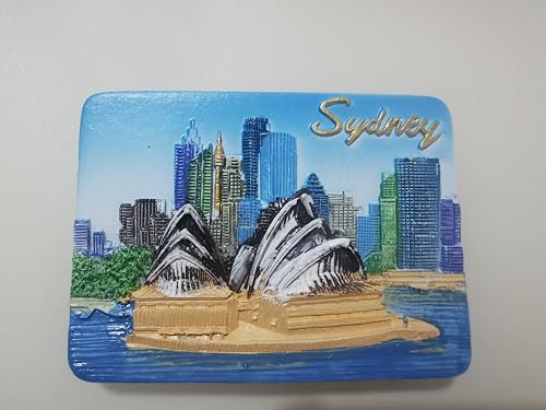 Sydney Opera House 3D Souvenir Fridge Magnet, 7 cm x 5.1 cm, Australian Landmark Collectible