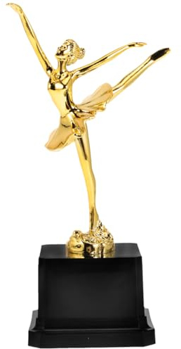 BESPORTBLE Balletttanz-Pokal 20 cm – Leichte Kunststoff-Trophäe mit Sockel, Filigrane Balletttänzer-Statue für Kinder, Wettbewerbe, Talent- und Partyspiele