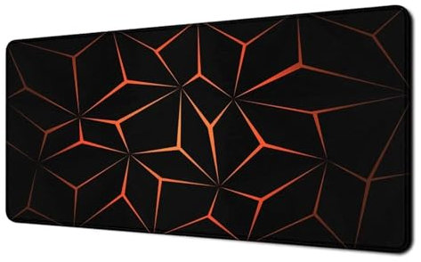 Tapis de souris géométrique tapis de souris Tapis de bureau d'ordinateur Overlock Caoutchouc Accessoires de clavier d'ordinateur Tapis de souris Tapis de clavier d'ordinateur portable(1,30x60-With Edg