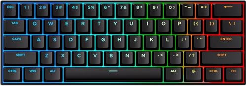 Hyekic ACE 60 PRO 60% Wired Magnetic Switch Mechanical Gaming Keyboard with Adjustable Actuation, Rapid Trigger Mode, 8000 Hz Polling Rate, RGB Hot Swapped Keyboard for PC/Mac Gamer,Black