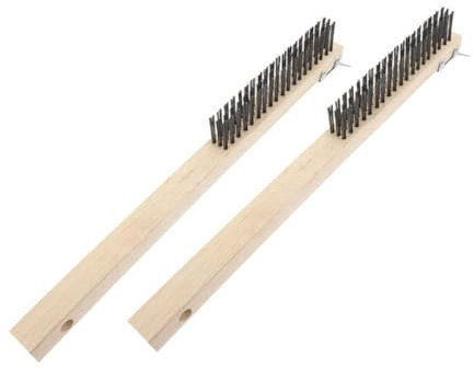 PartyKindom 2pcs Pizza Brush Bbq Grill Brush for Pizza Stone Oven Cleaning Tool Handle Wire for Peel