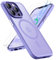 ORETECH Magnetica Opaca Cover per iPhone 12 Pro Max [Compatibile con MagSafe]con[2 Vetro Temperato],Custodia Protettiva Antiurto Protezione Militare iPhone 12 Pro Max Cover,Viola Chiaro