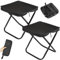CHENBOOW Tabouret de Camping,2 Pièces Siège de Camping Portable,Tabouret Pliable de Camping,Siège de Pêche,Mini Chaise Pliante Portable,pour Voyage,Pêche,Jardin,Barbecue,Plage