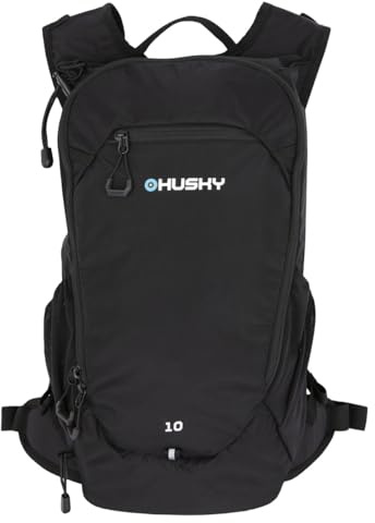 Husky Peten Fahrradrucksack Regenhülle Business Outdoor Leicht Schwarz 10 L | Organizer, Regenhülle, wasserabweisend, Ripstop, ergonomischer Rücken, Hüftgurt, für Arbeit, Uni, Alltag, Pendeln und Reisen.