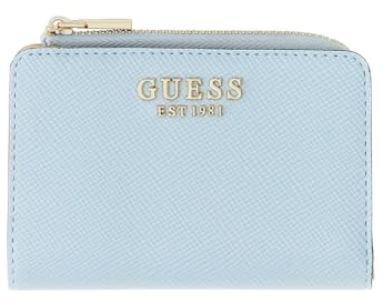 GUESS Geldbörse Laurel II SLG Zip Around Card Case Aqua hellblau