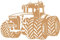 Samunshi® Wandtattoo Trecker Traktor Kinderzimmer Spielzimmer in 9 Größen und 19 Farben (30x19cm Hellbraun)
