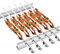 Kabob Spieße bearmoo 43,2 cm Edelstahl BBQ Barbecue Spieße 7/50,8 cm flach Metall Grillen Spieße Set, wiederverwendbar BBQ Sticks (Set von 10 + 1 x praktische Aufbewahrung)