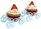 Zoie + Chloe Prinzessin Kutsche Cupcake-Ständer Halter Display – 2 Pack himmelblau