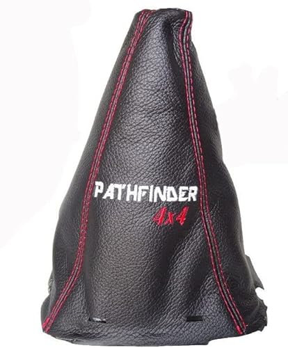 The Tuning-Shop Ltd Schaltmanschette mit Kunststoffrahmen, Leder-Stickerei, 180 mm