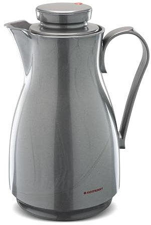 ROTPUNKT Thermo-Kanne 828 Karla 1,8 l I hochwertig I langlebig BPA Frei- Schadstoffrei I Made in Germany Isolierkanne verspiegelt I Glaseinsatz I silverlight