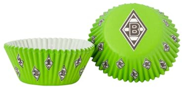 Borussia Mönchengladbach Muffinförmchen 40 Stück | Cupcake-Förmchen mit Vereinslogo | Backzubehör für Fußballfans | Ideal für Partys & Geburtstage